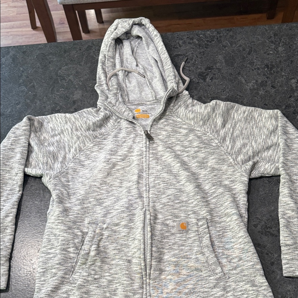 Carhartt Heathered Gray Full-Zip Hoodie
